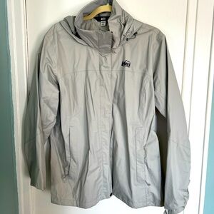 REI Rainier Rain Jacket - color Stone - size XL